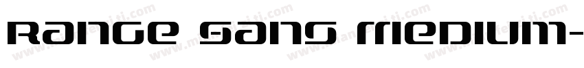 Range Sans Medium字体转换